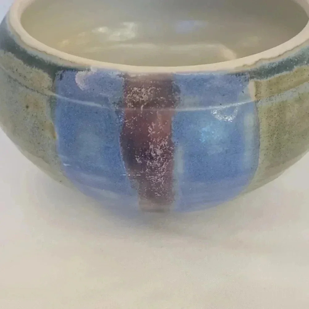 Authentic Lisa Koch studio art pottery dish with lid signed - Picture 6 of 7